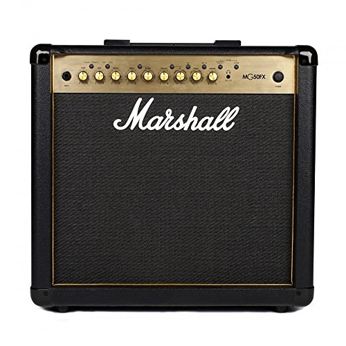 Marshall MG50GFX Gitarren-Combo-Verstärker mit integriertem FX Übungsverstärker geeignet für E-Gitarre - Schwarz und Gold